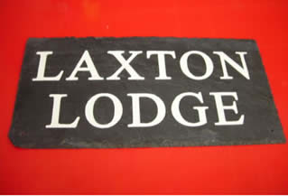 Engraved slate sign